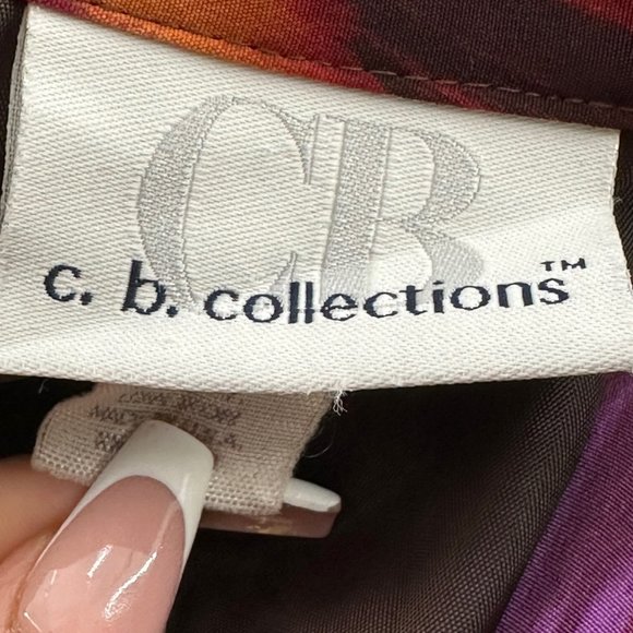 Vintage CB C.B. Collections‎ Zip Up Jacket Top Lightweight Large Relaxed Fit - Picture 2 of 10